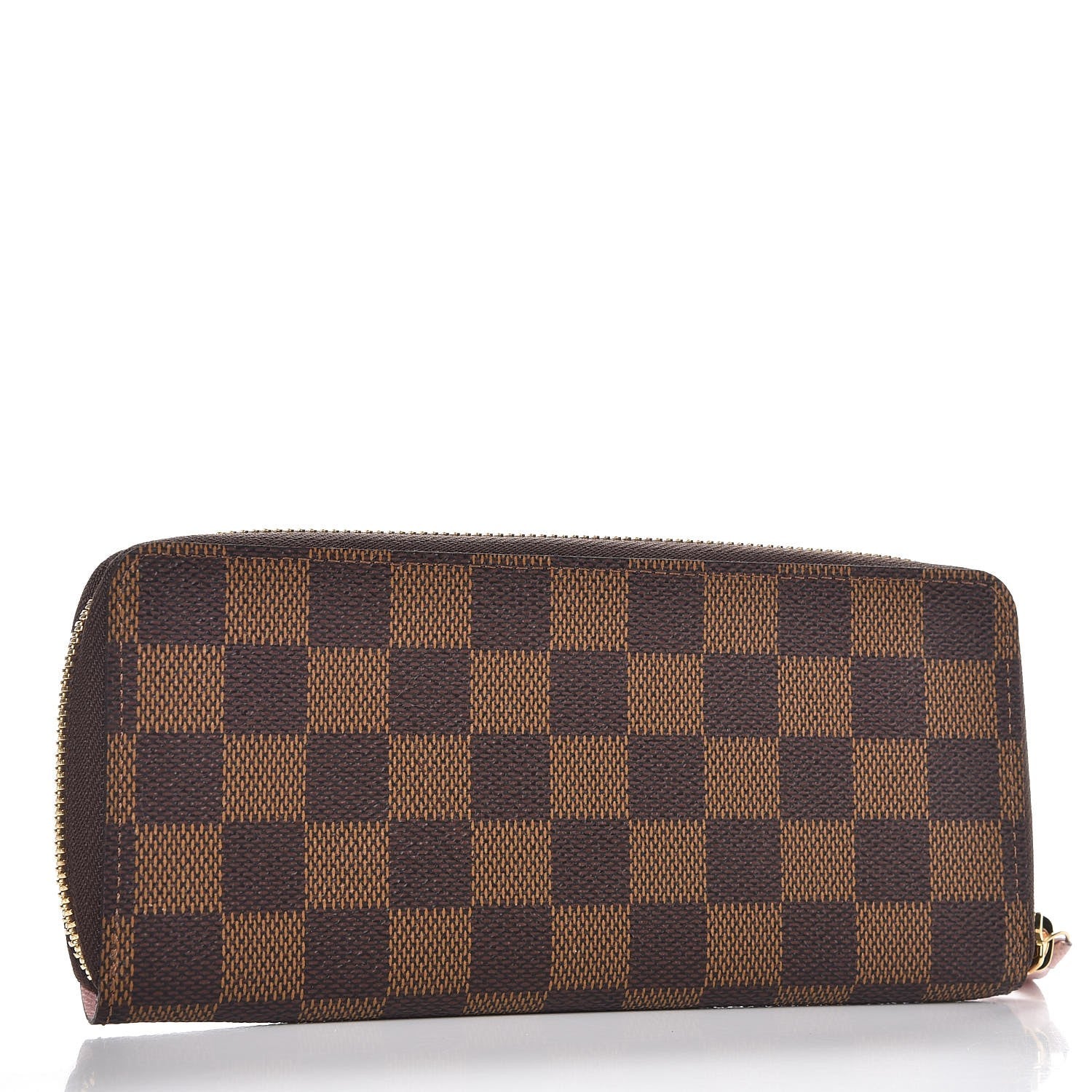Louis Vuitton Damier Ebene Clemence Wallet Rose Ballerine 3 of 6