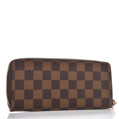 Louis Vuitton Damier Ebene Clemence Wallet Rose Ballerine 3 of 6