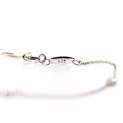 Tiffany Sterling Silver Diamond .09ct Elsa Peretti Diamonds By The Yard Bracelet 4 of 8