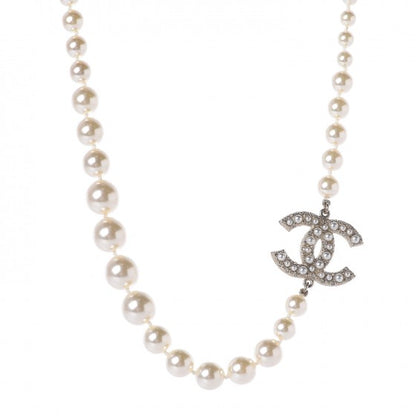 Chanel Pearl CC 100th Anniversary Necklace Light Gold 1 of 7