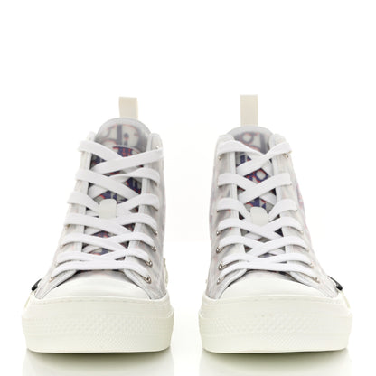 Christian Dior Technical Canvas Oblique Pixel Mens B23 High Top Sneakers 40 Blue Red 2 of 8