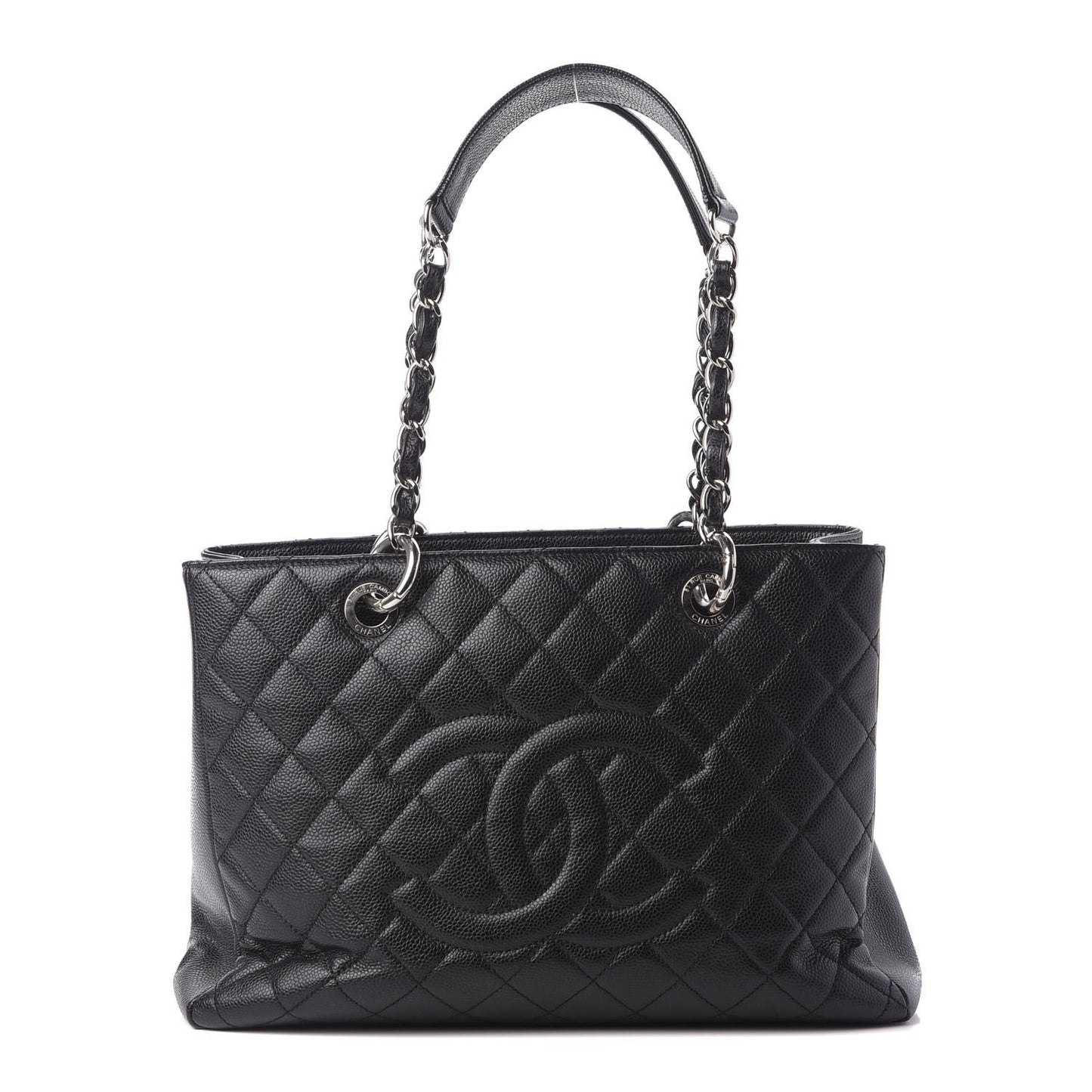 Caviar Quilted Grand Shopping Tote GST Black