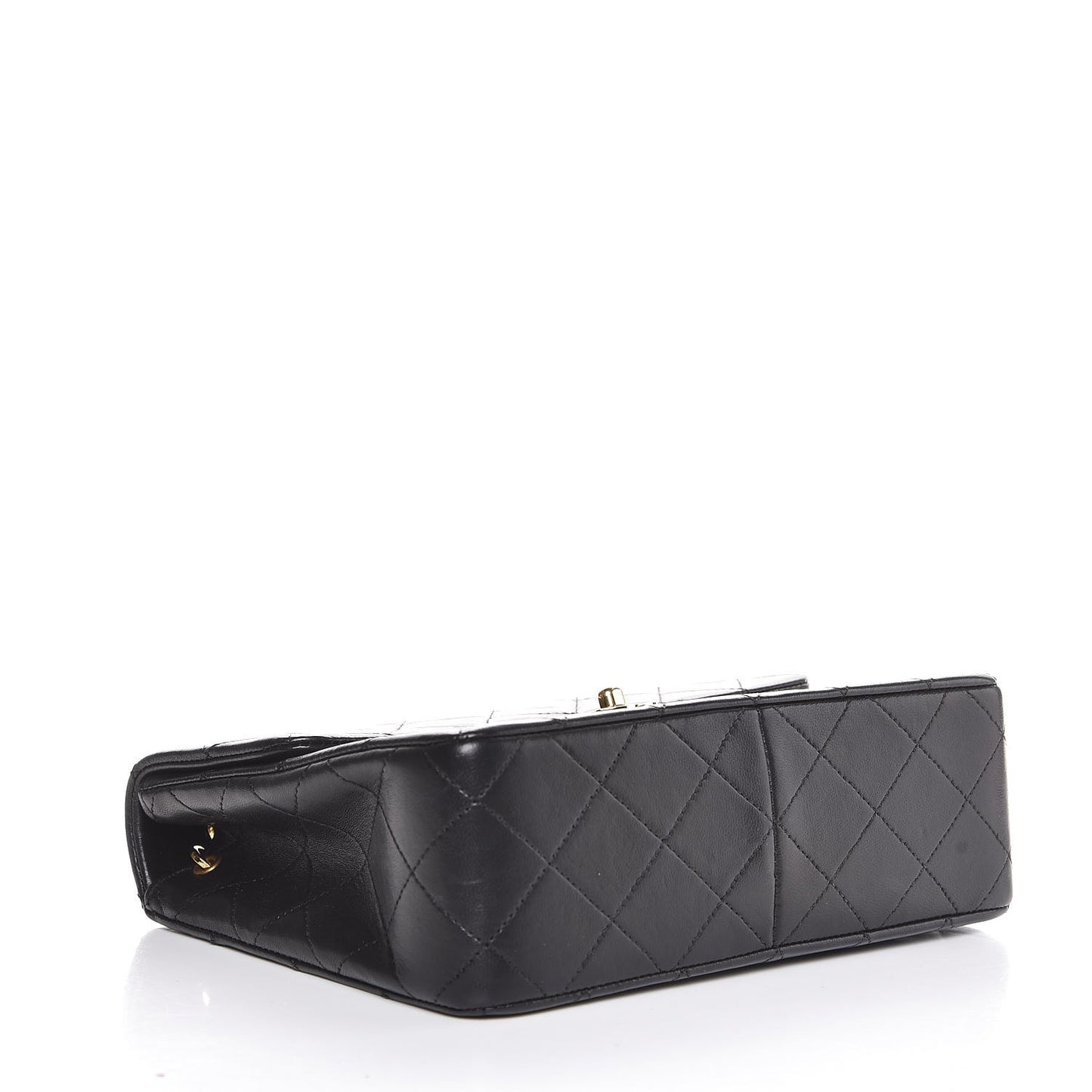 Lambskin Quilted Mini Square Flap Bag Black