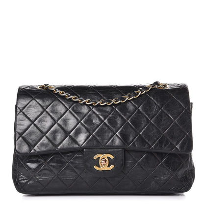 Chanel Lambskin Quilted Medium Double Flap Black 1 of 13