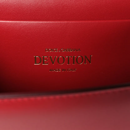 Dolce & Gabbana Smooth Calfskin Small Devotion Envelope Top Handle Bag Red 6 of 10