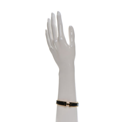 Hermes Enamel Narrow Clic Clac H Bracelet PM Black 2 of 5
