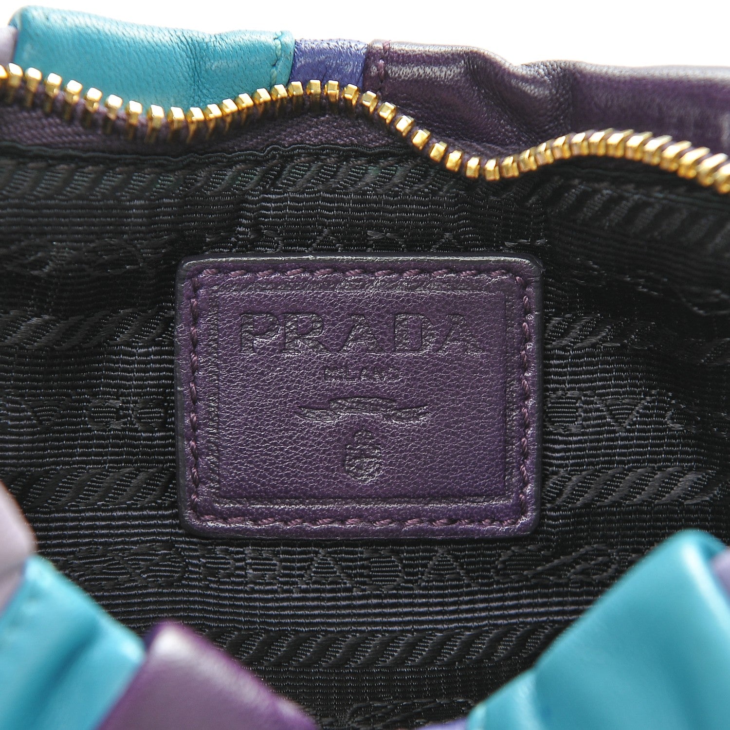 Prada Nappa Stripes Wristlet Multicolor 6 of 6