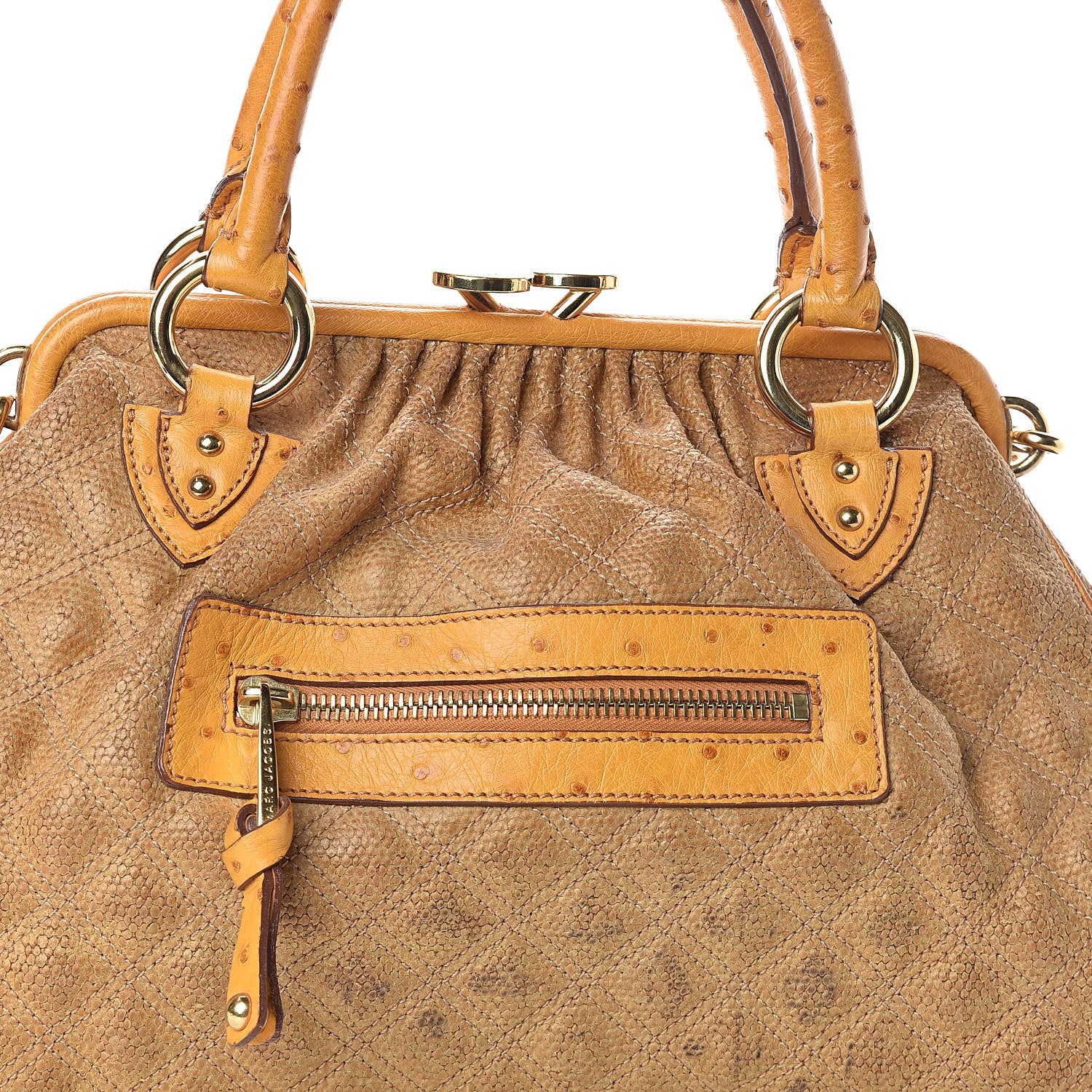 Marc Jacobs Coated Jute Ostrich Quilted Stam Yellow 7 of 11