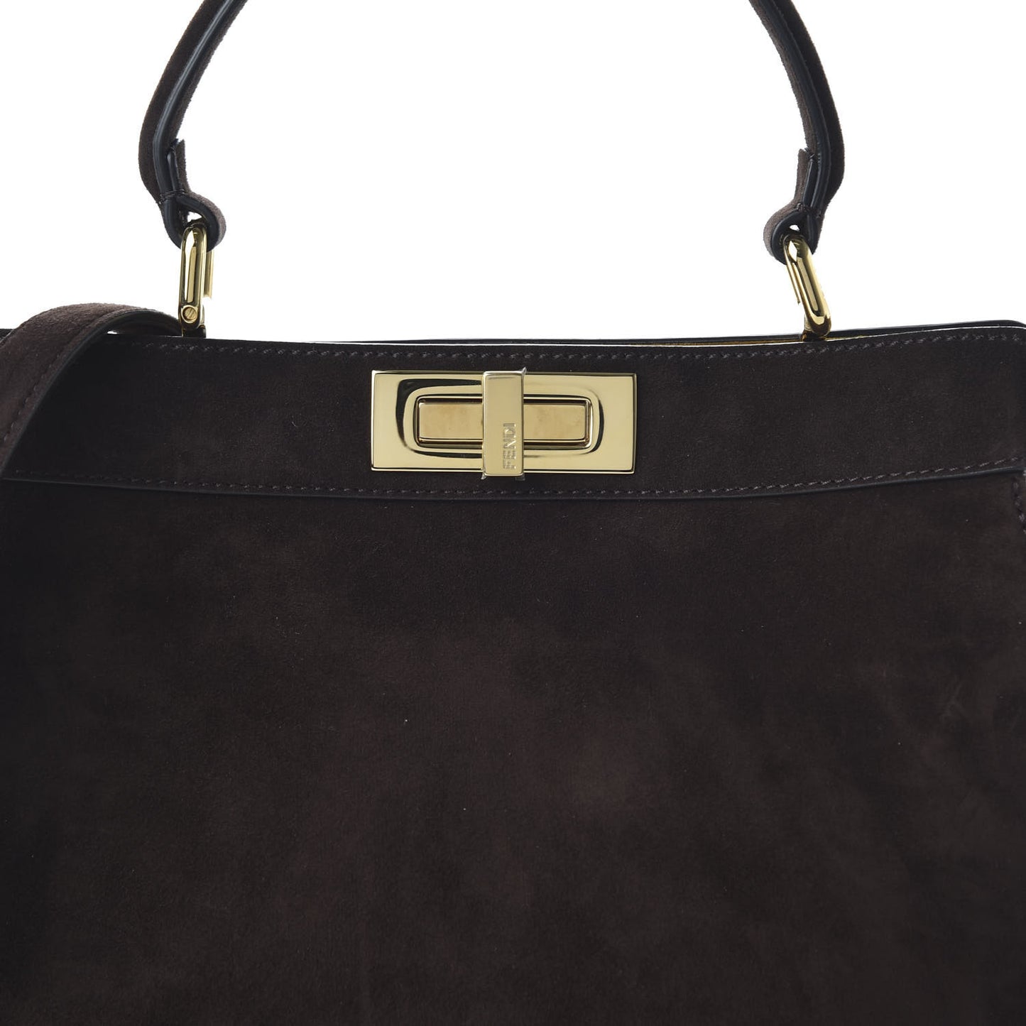Suede Medium Peekaboo I See U Satchel Moresco Oro Chiaro