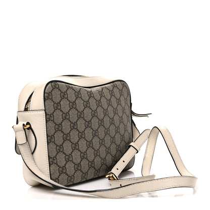 Gucci GG Supreme Monogram Small Horsebit 1955 Shoulder Bag Beige Mystic White 3 of 10