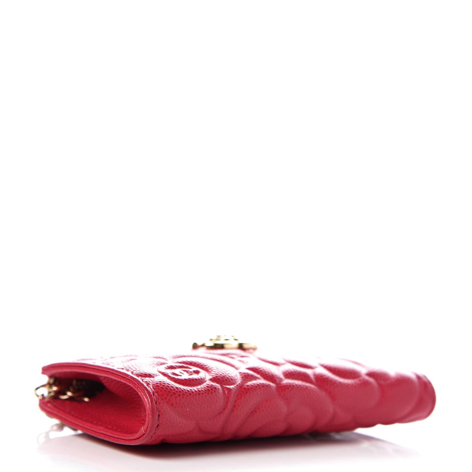 Chanel Caviar Camellia Embossed Key Holder Case Fuchsia 4 of 9