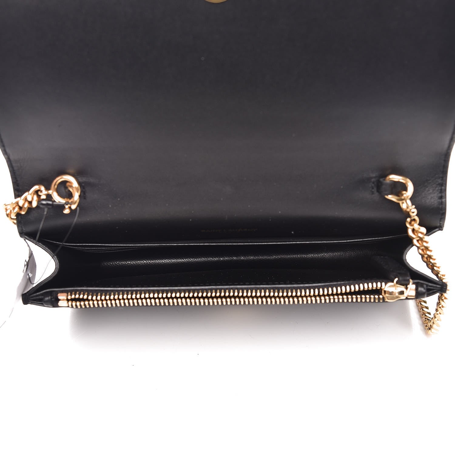 Saint Laurent Smooth Calfskin Classic Monogram Kate Tassel Chain Wallet Black 5 of 7