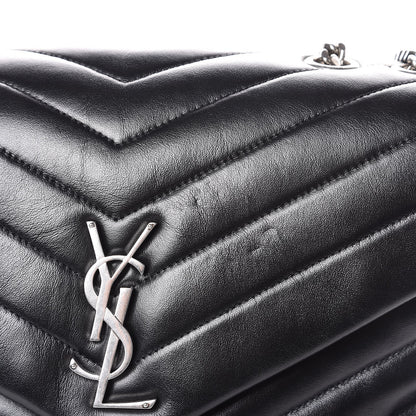 Saint Laurent Calfskin Y Quilted Monogram Medium Loulou Chain Satchel Black 11 of 11