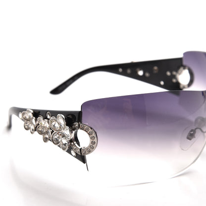 Bulgari Crystal Flower Sunglasses 652-B Black 10 of 10