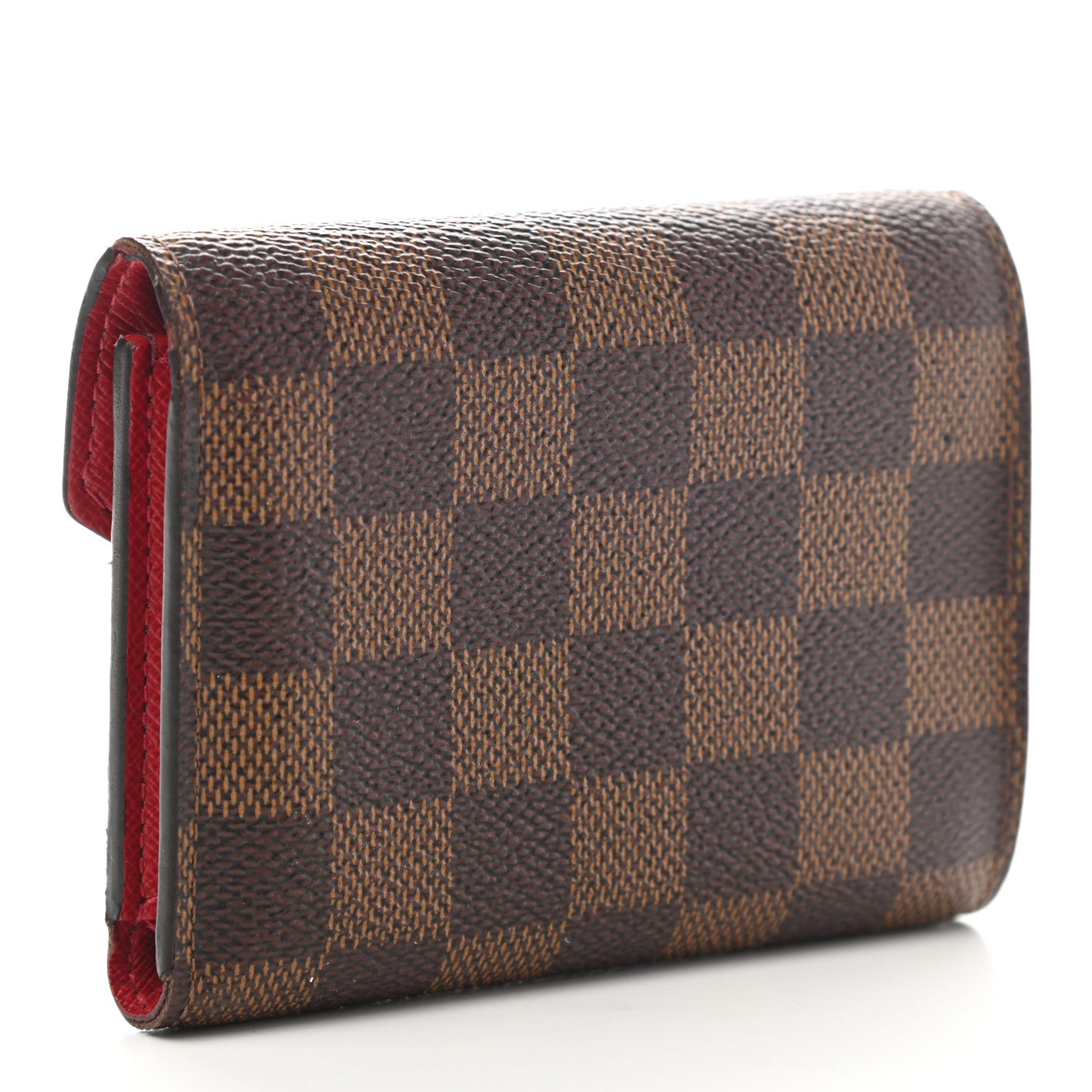 Louis Vuitton Damier Ebene Victorine Wallet Red 7 of 9
