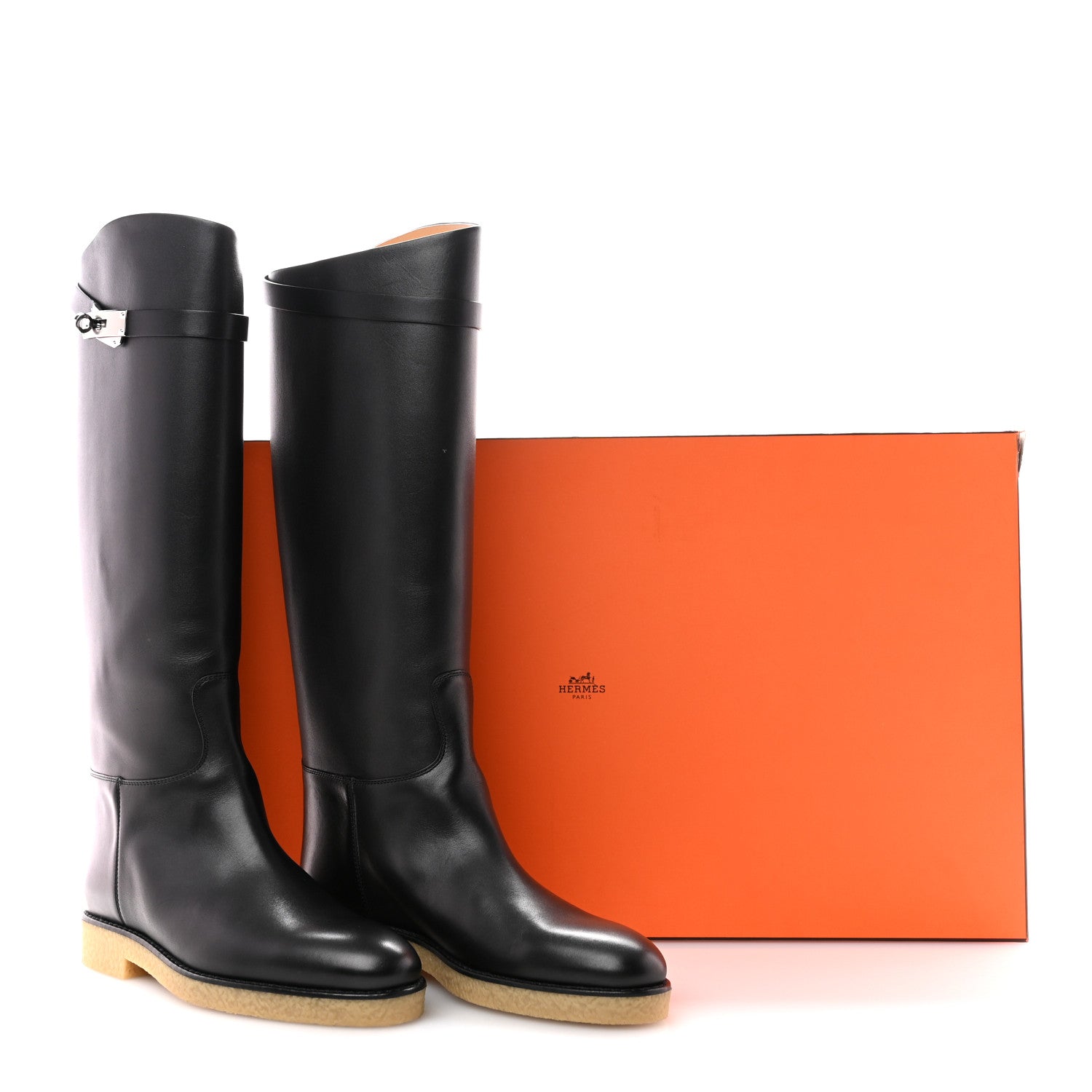 Hermes Box Kelly Jumping Boots 40 Black 9 of 9