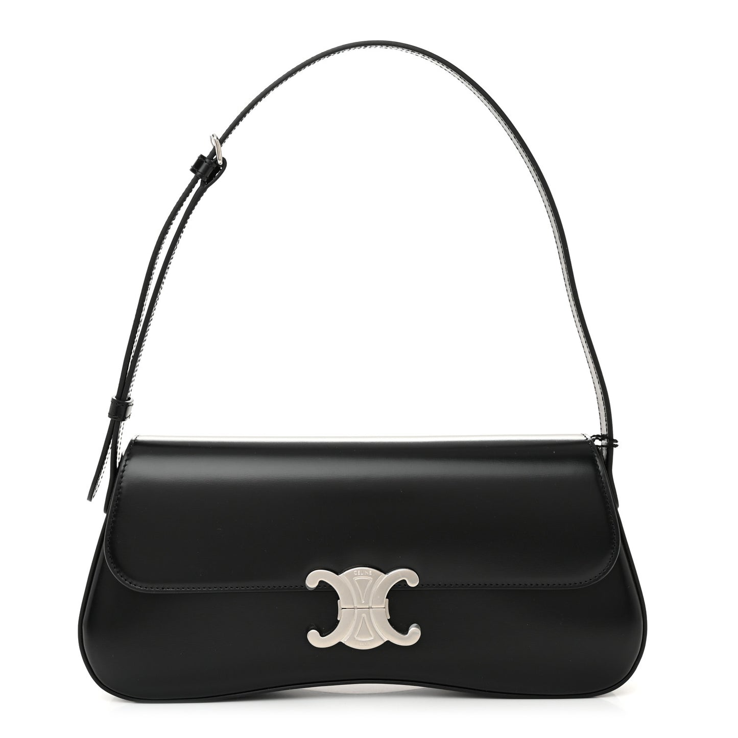 Shiny Calfskin Medium Lola Bag Black