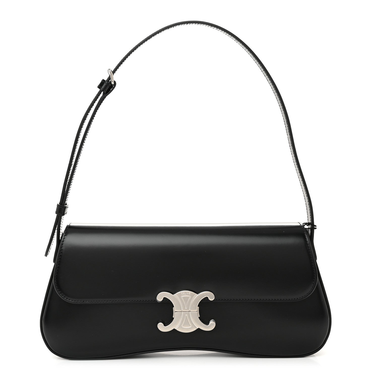 Celine Shiny Calfskin Medium Lola Bag Black 1 of 9