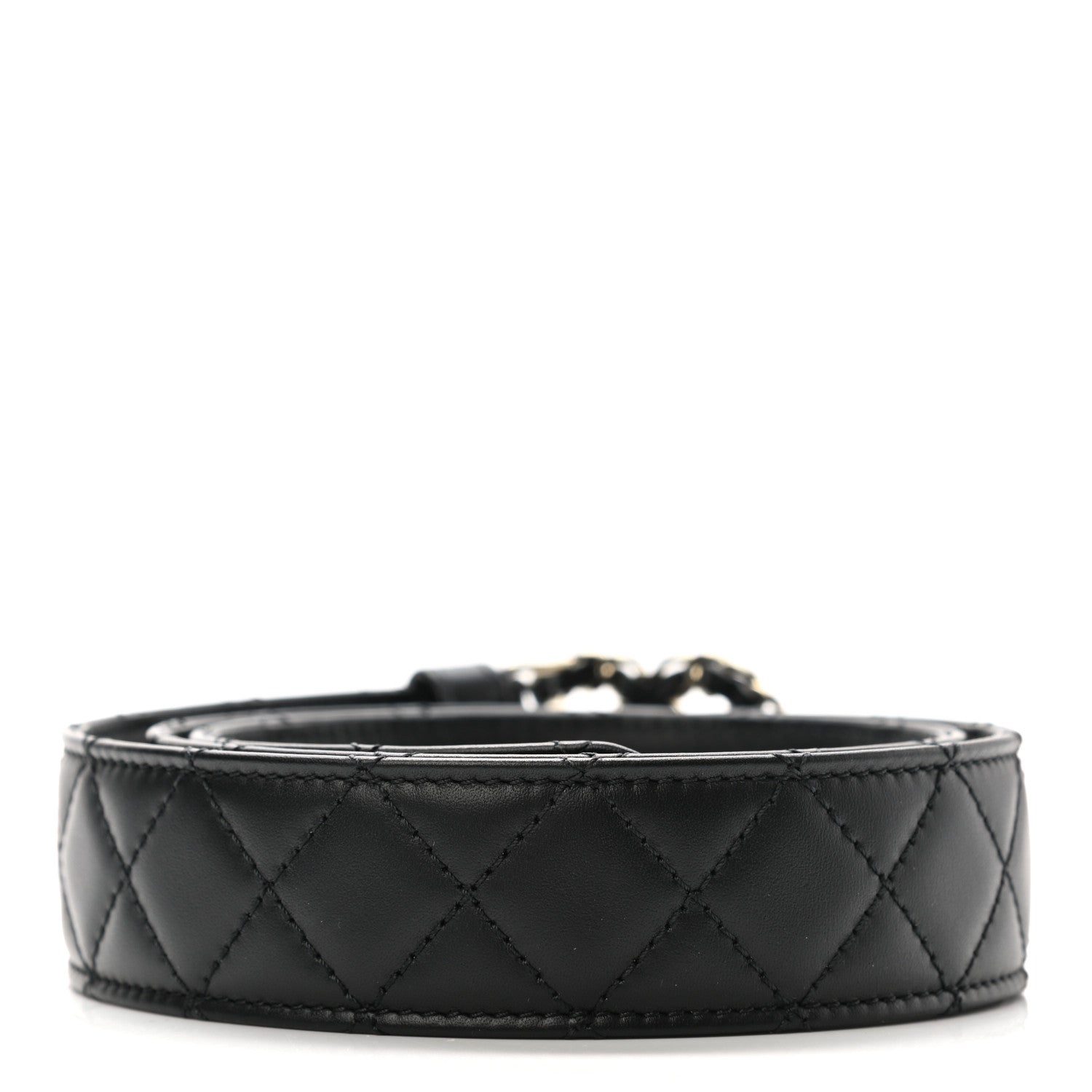 Chanel Lambskin Quilted CC Chain Belt 80 32 Black 3 of 8