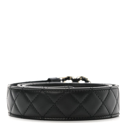 Chanel Lambskin Quilted CC Chain Belt 80 32 Black 3 of 8