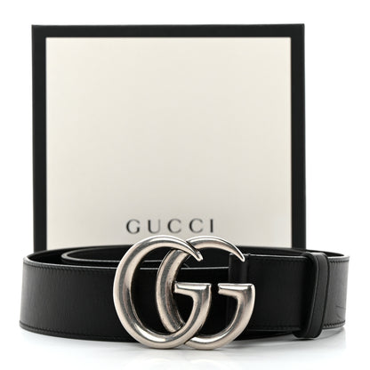 Gucci Moon Calfskin Nickel Double G 40mm Belt 85 34 Black 9 of 9