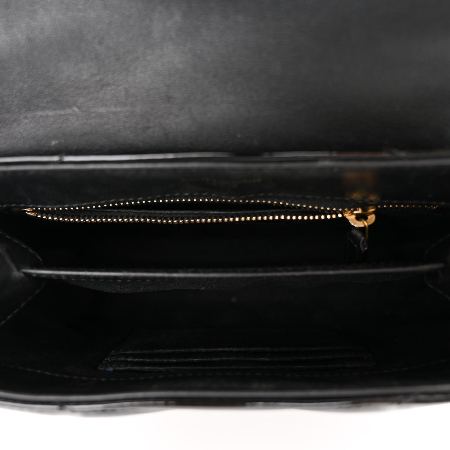 Patent Y Quilted Monogram Toy Loulou Crossbody Bag Black