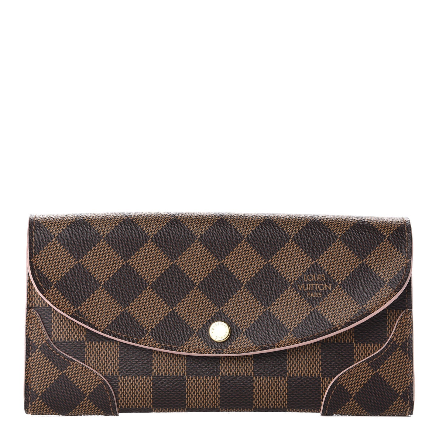 Damier Ebene Caissa Wallet Rose Ballerine