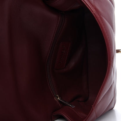 Chanel Lambskin Quilted Small Easy Carry Flap Burgundy 5 of 10