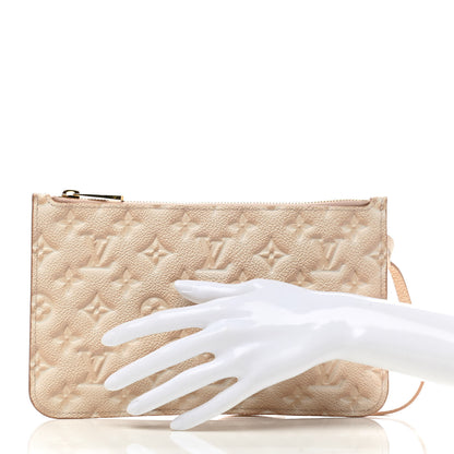 Louis Vuitton Empreinte Monogram Summer Stardust Neverfull MM Pochette Beige Clair 2 of 6