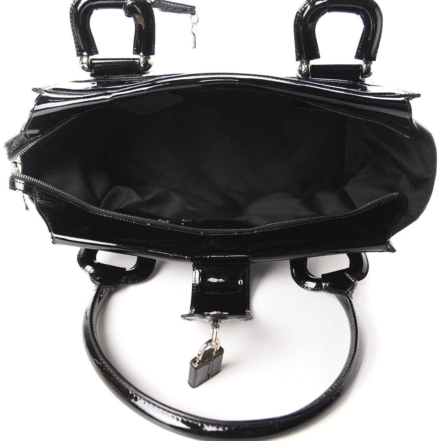 Patent Quilted Large Manor Tote Black