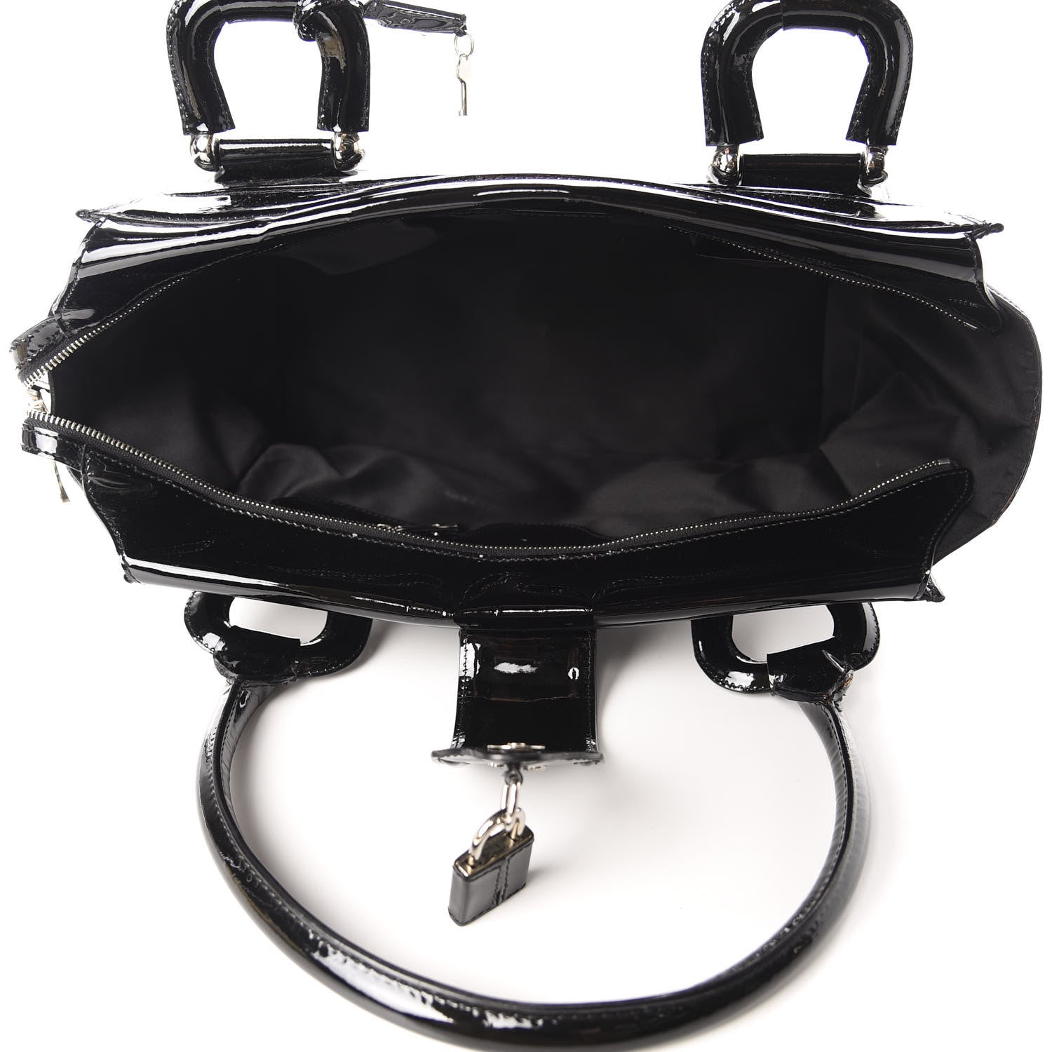 Burberry Patent Quilted Large Manor Tote Black 4 of 11