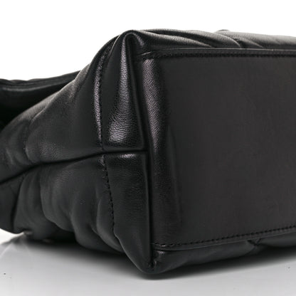 Saint Laurent Lambskin Quilted Small Loulou Puffer Monogram Chain Satchel Black 8 of 10