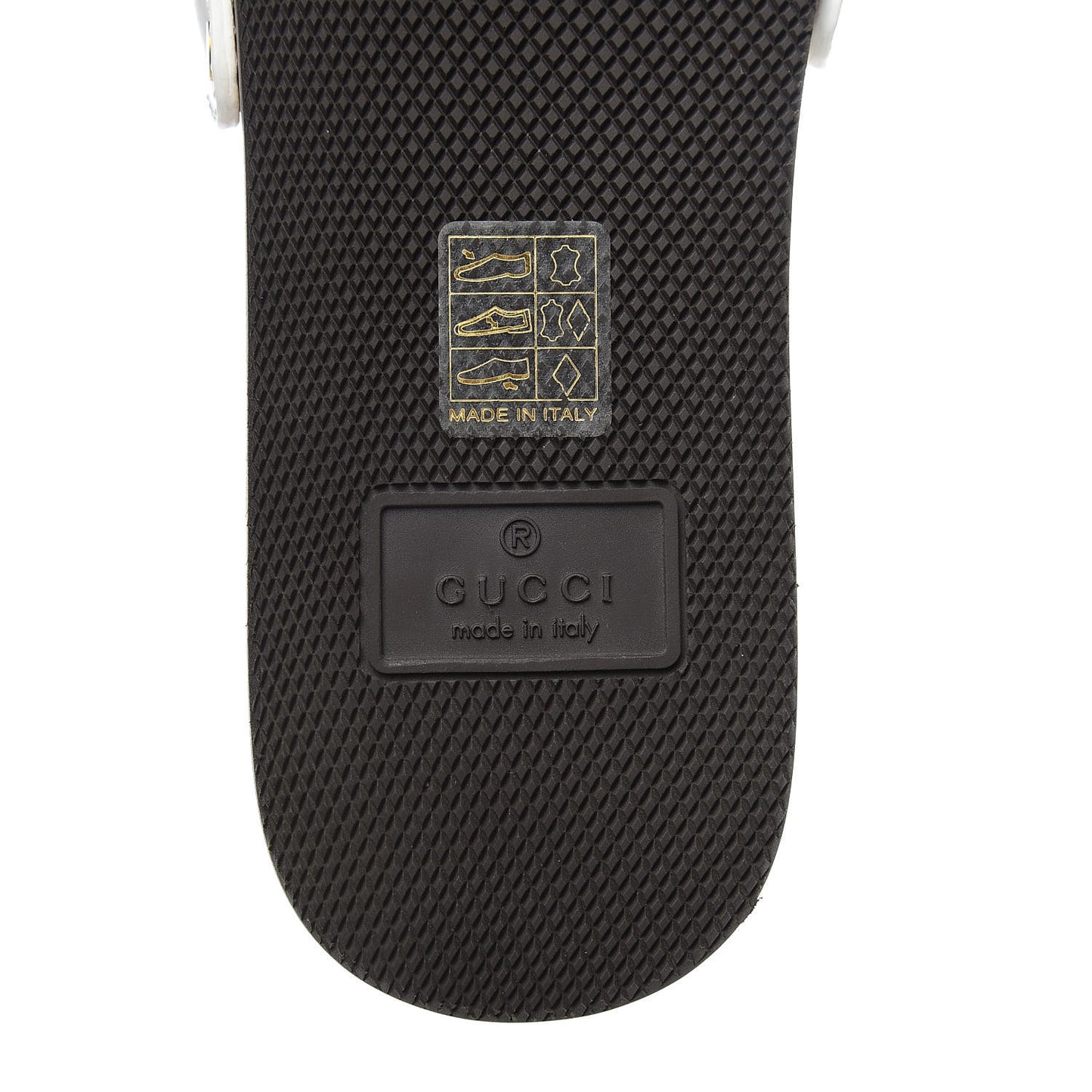 Calfskin Interlocking G Slide Sandals 36 Great White