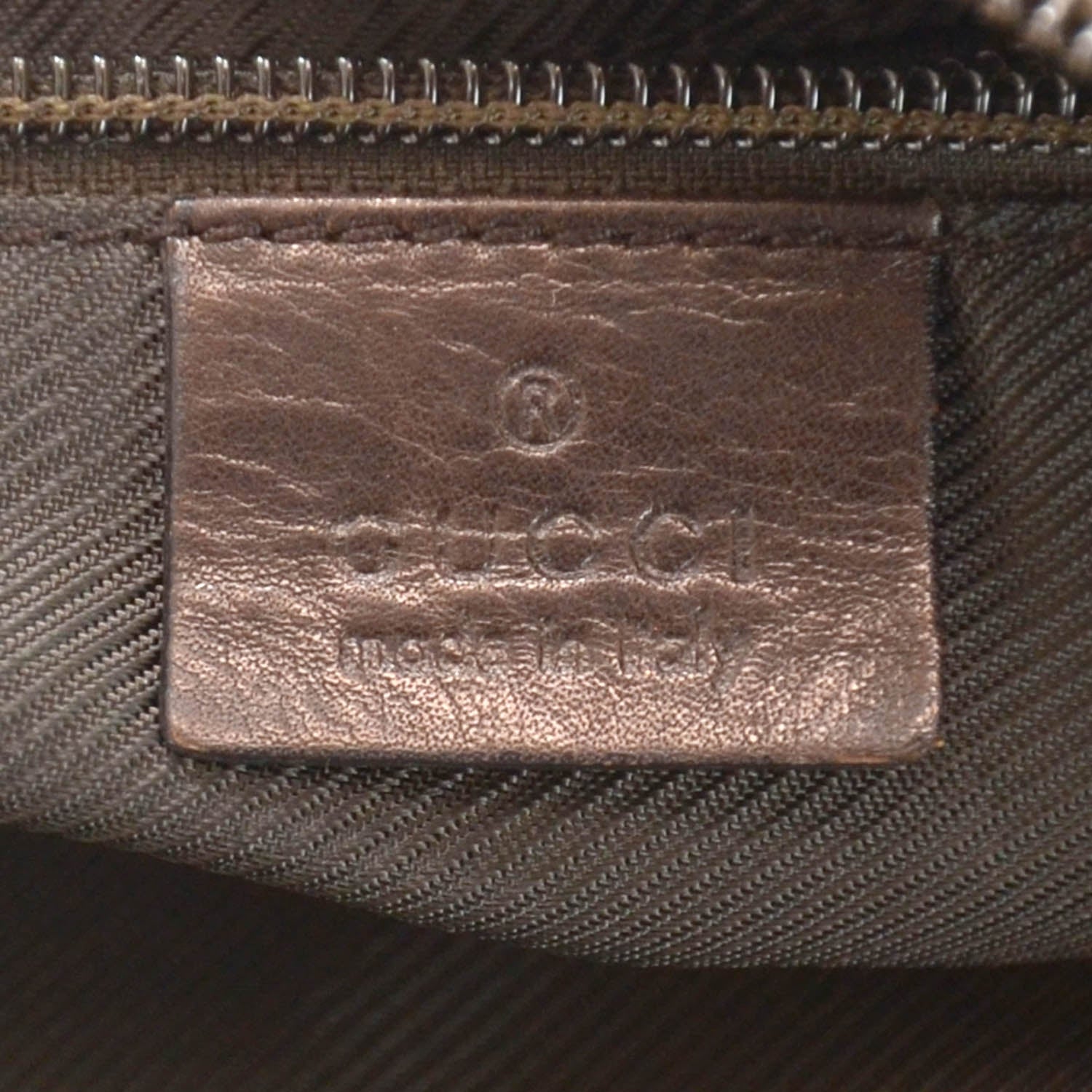 Gucci Denim Monogram Shoulder Bag Brown 5 of 9