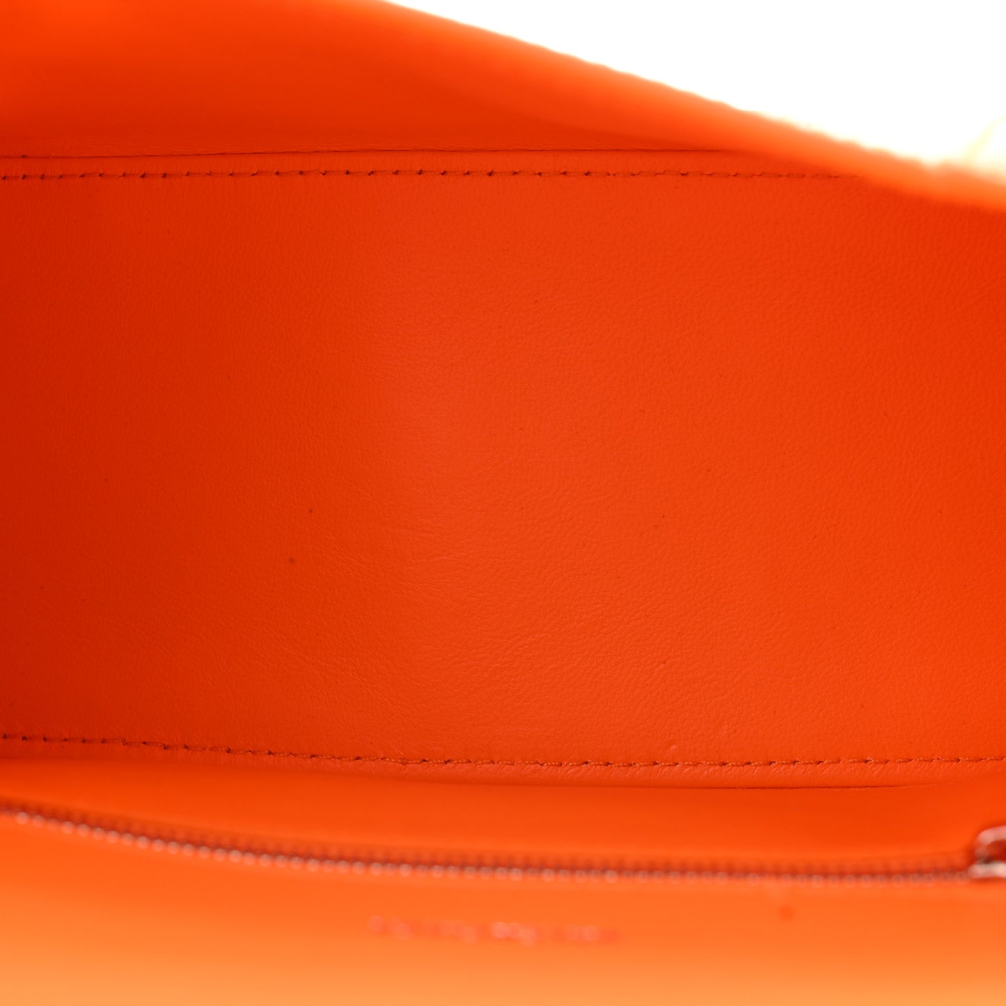 Shiny Calfskin Crocodile Embossed Small Hourglass Top Handle Bag Pop Orange