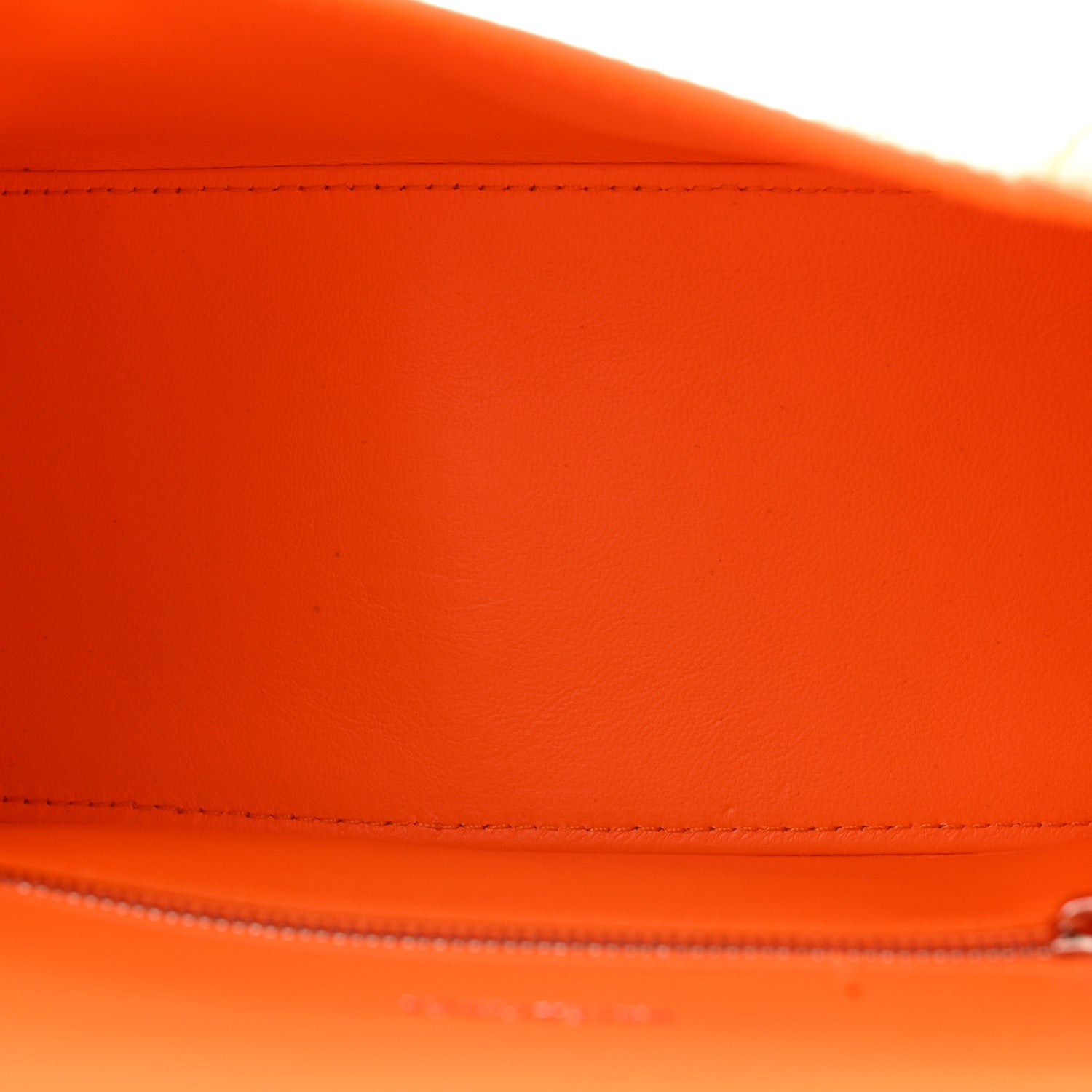Balenciaga Shiny Calfskin Crocodile Embossed Small Hourglass Top Handle Bag Pop Orange 5 of 12