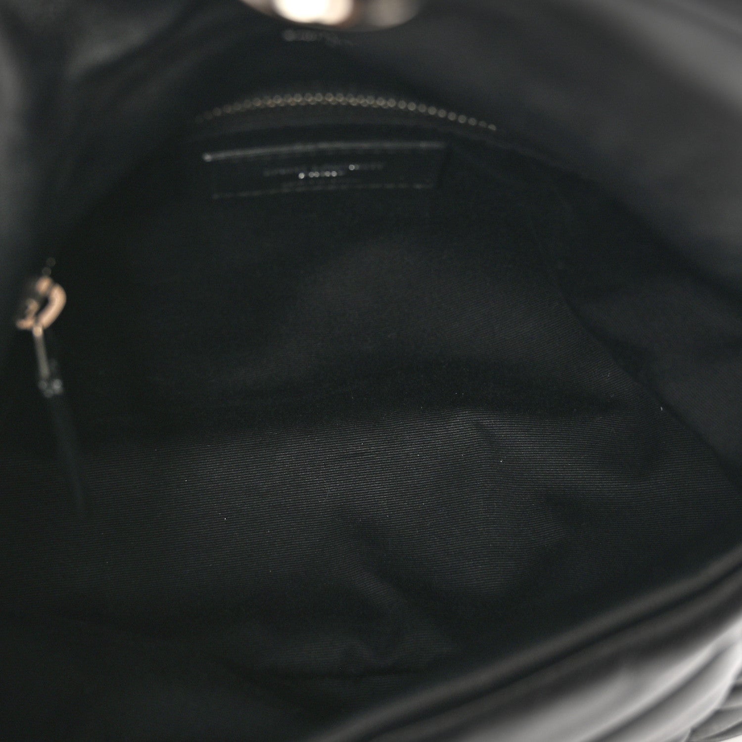 Saint Laurent Lambskin Quilted Small Loulou Puffer Monogram Chain Satchel Black 6 of 10