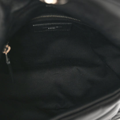 Saint Laurent Lambskin Quilted Small Loulou Puffer Monogram Chain Satchel Black 6 of 10