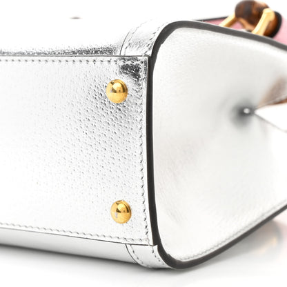 Gucci Textured Calfskin Mini Diana Tote Bag Silver Sugar Pink 10 of 10