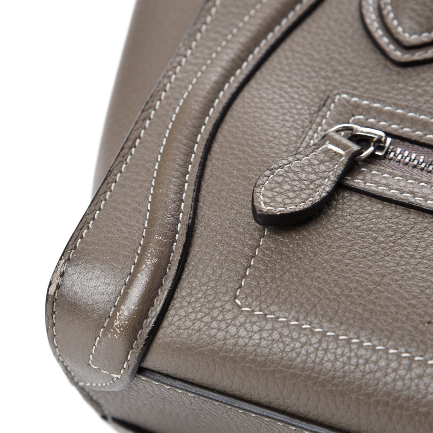 Drummed Calfskin Nano Luggage Souris