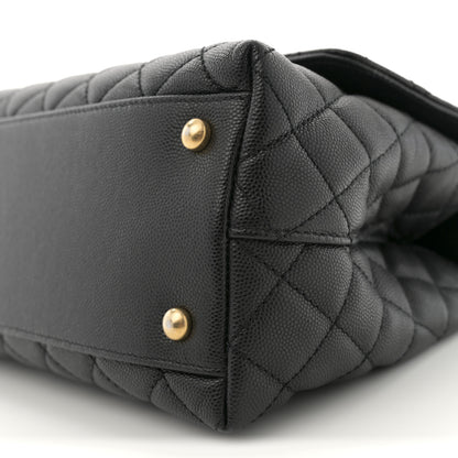 Chanel Caviar Quilted Small Coco Chain Handle Flap Black 10 of 11
