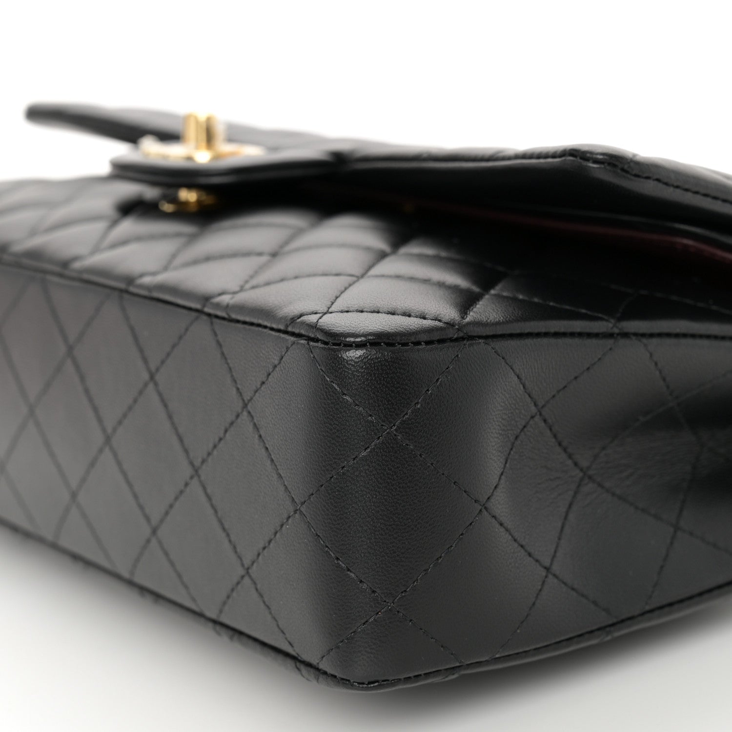 Chanel Lambskin Quilted Medium Double Flap Black 10 of 10