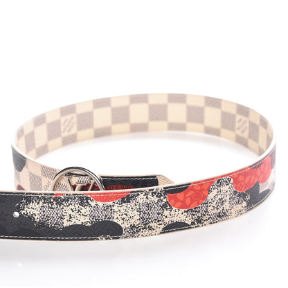 Louis Vuitton Damier Azur Patchwork Waves LV Circle Belt 80 35 6 of 8