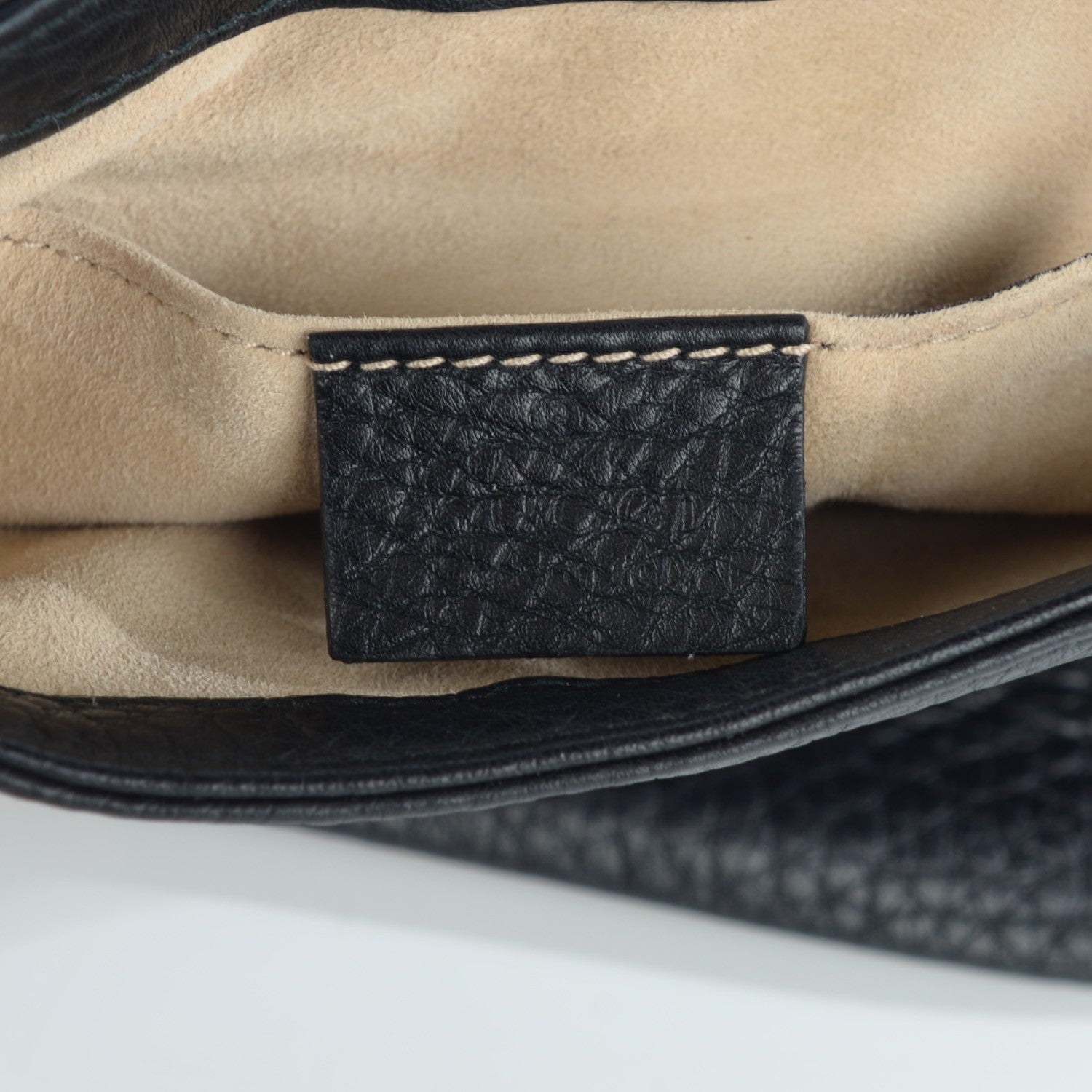 Gucci Pebbled Calfskin Small 1973 Chain Shoulder Bag Black 5 of 7