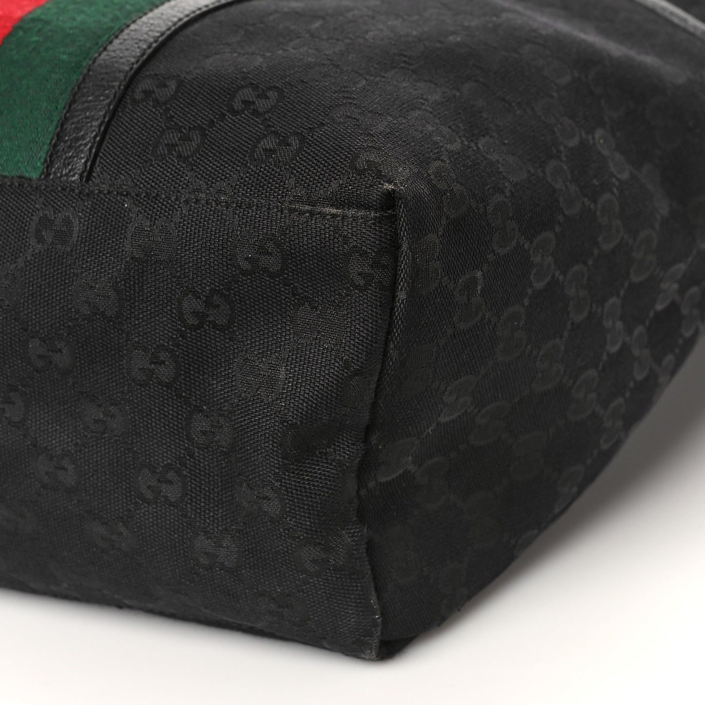 GG Monogram Web Medium Classic Backpack Black