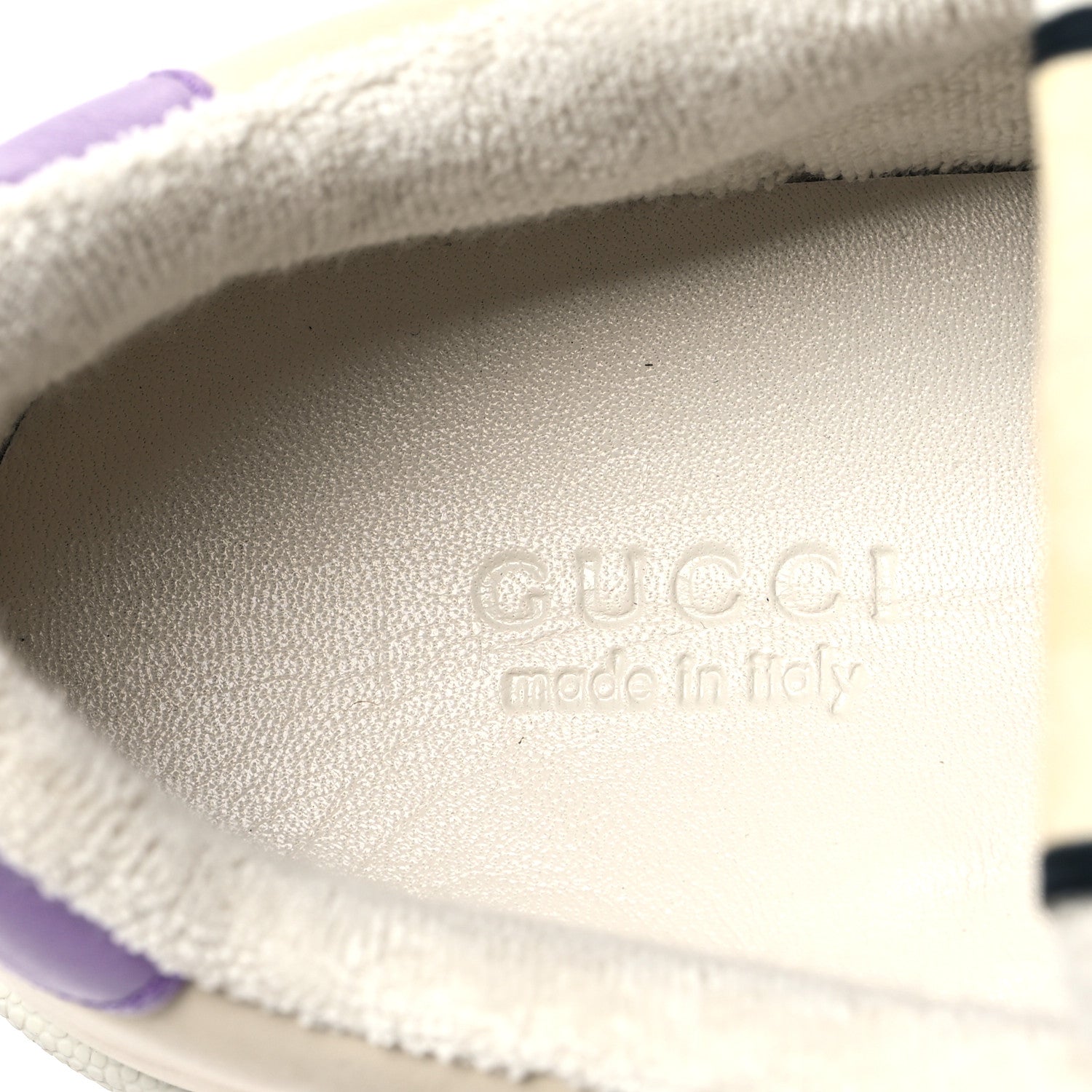 Gucci Moire Fabric Nubuck Web Womens Screener Sneakers 37 Cinnamon Dusty Milk New Lavender 7 of 8