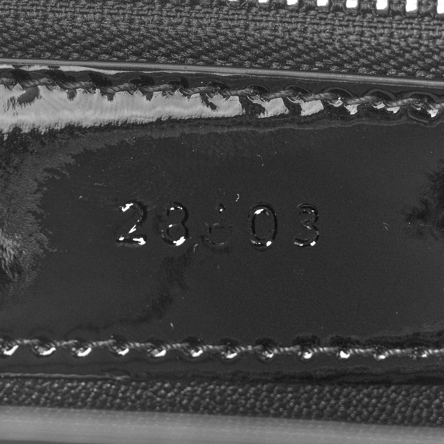 Patent Calfskin Small 16 Top Handle Bag Black