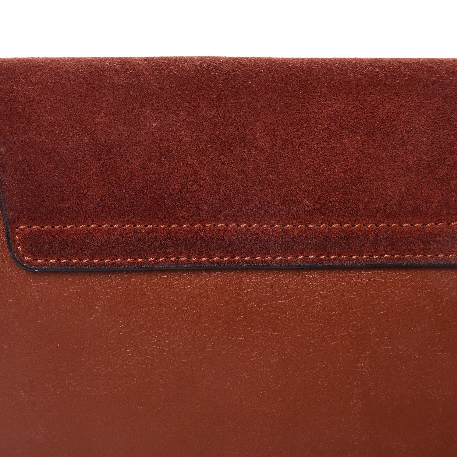 Chloe Suede Calfskin Small Faye Shoulder Bag Saffron Red 10 of 11