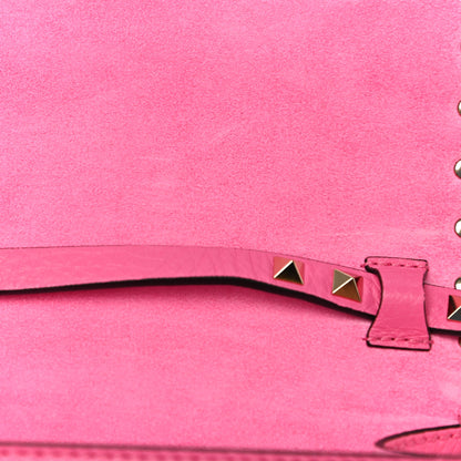 Valentino Garavani Pebbled Calfskin Medium Rockstud Flip Lock Crossbody Bag Feminine Pink 12 of 12