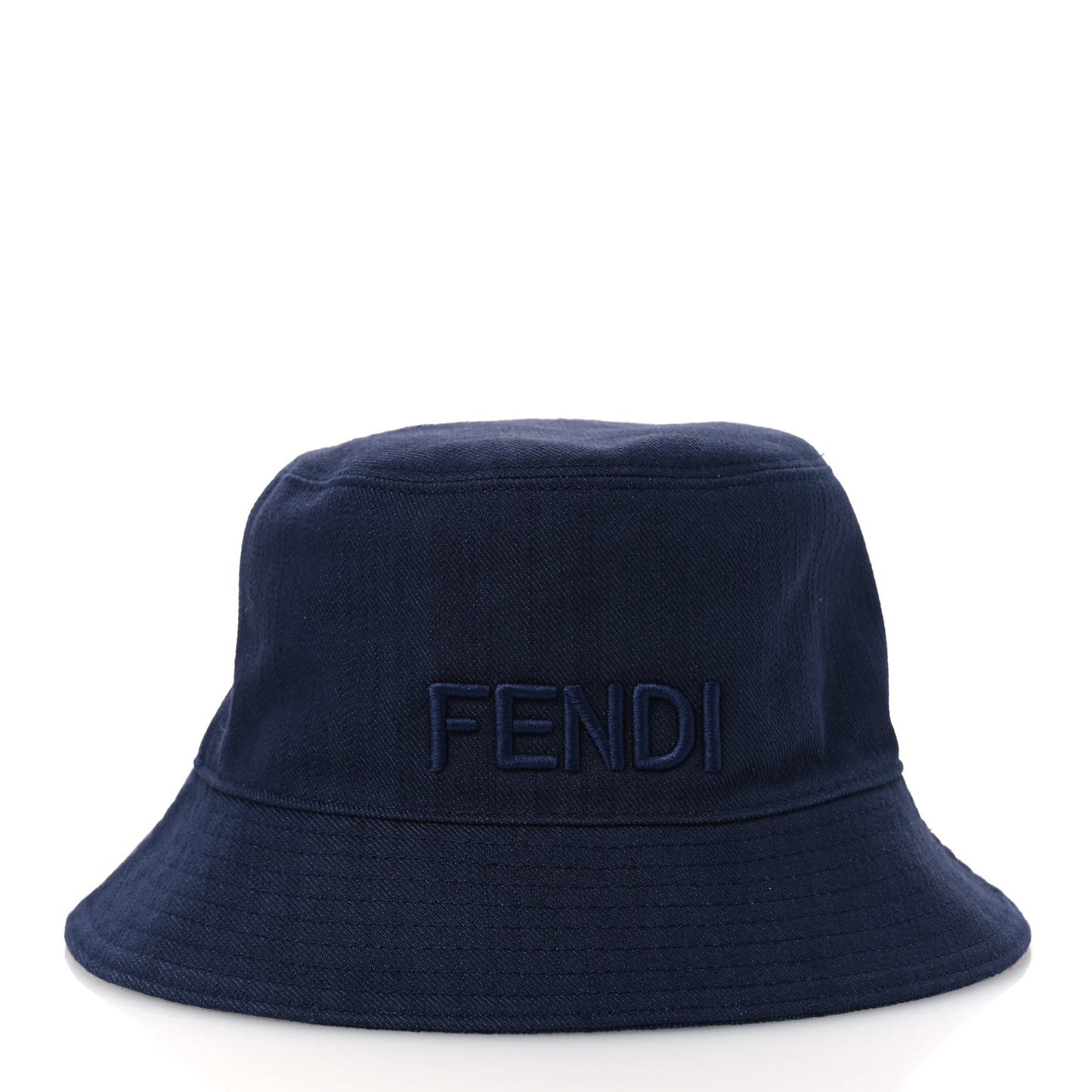 Denim FF Reversible Bucket Hat M Blue